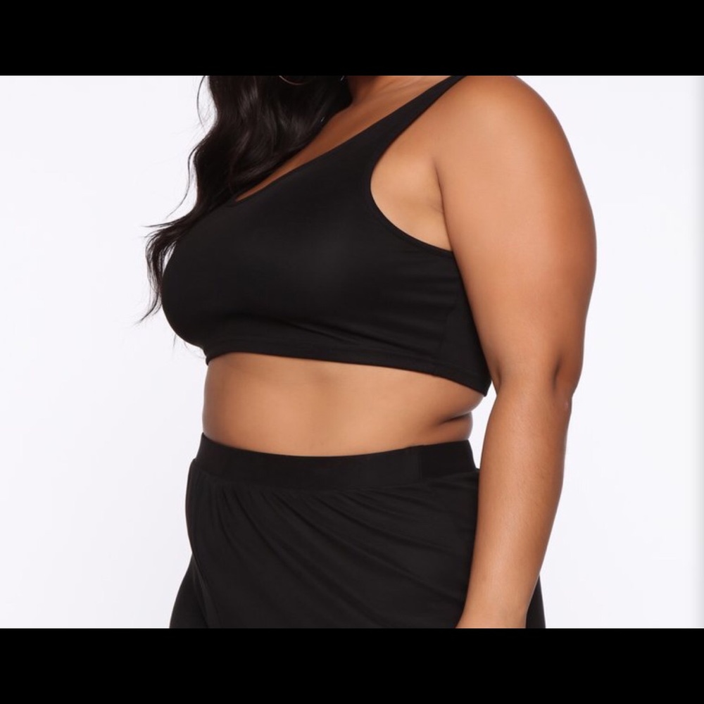 Fashion Nova Curvy Plus Size Black 2pcs Set